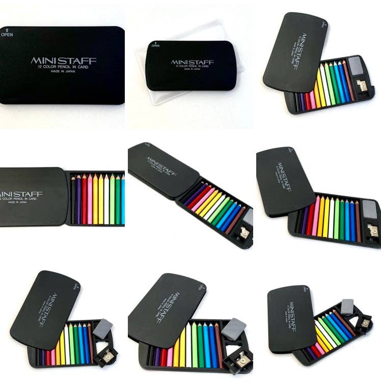 BCmini - 12 Mini Pencils in Black Case
