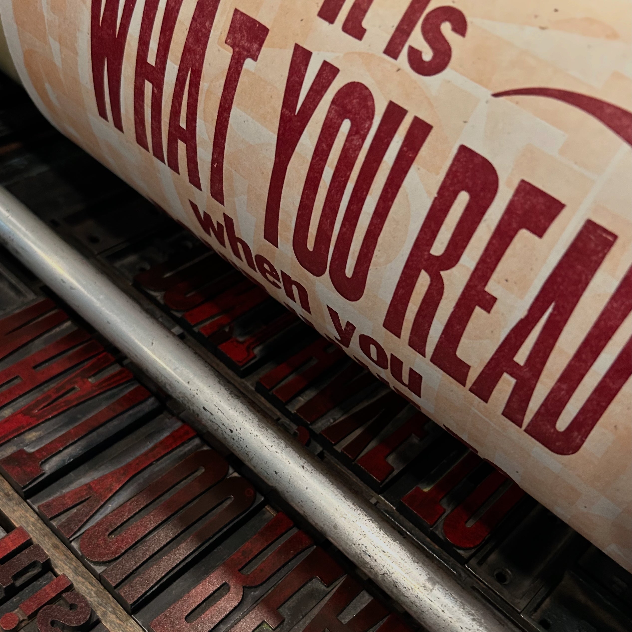 What You Read Letterpress Print by Charles Potter