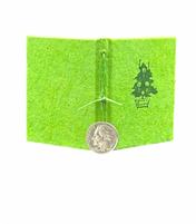 Christmas Tree Tiny Book, handmade with letterpress cover