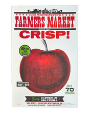 Apple Farmers Market Letterpress Poster