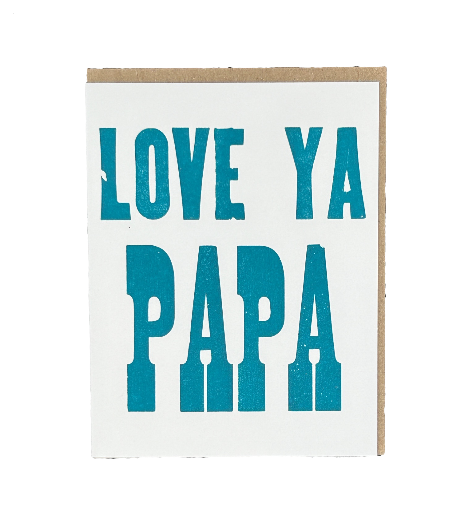 Love Ya Papa Letterpress Card