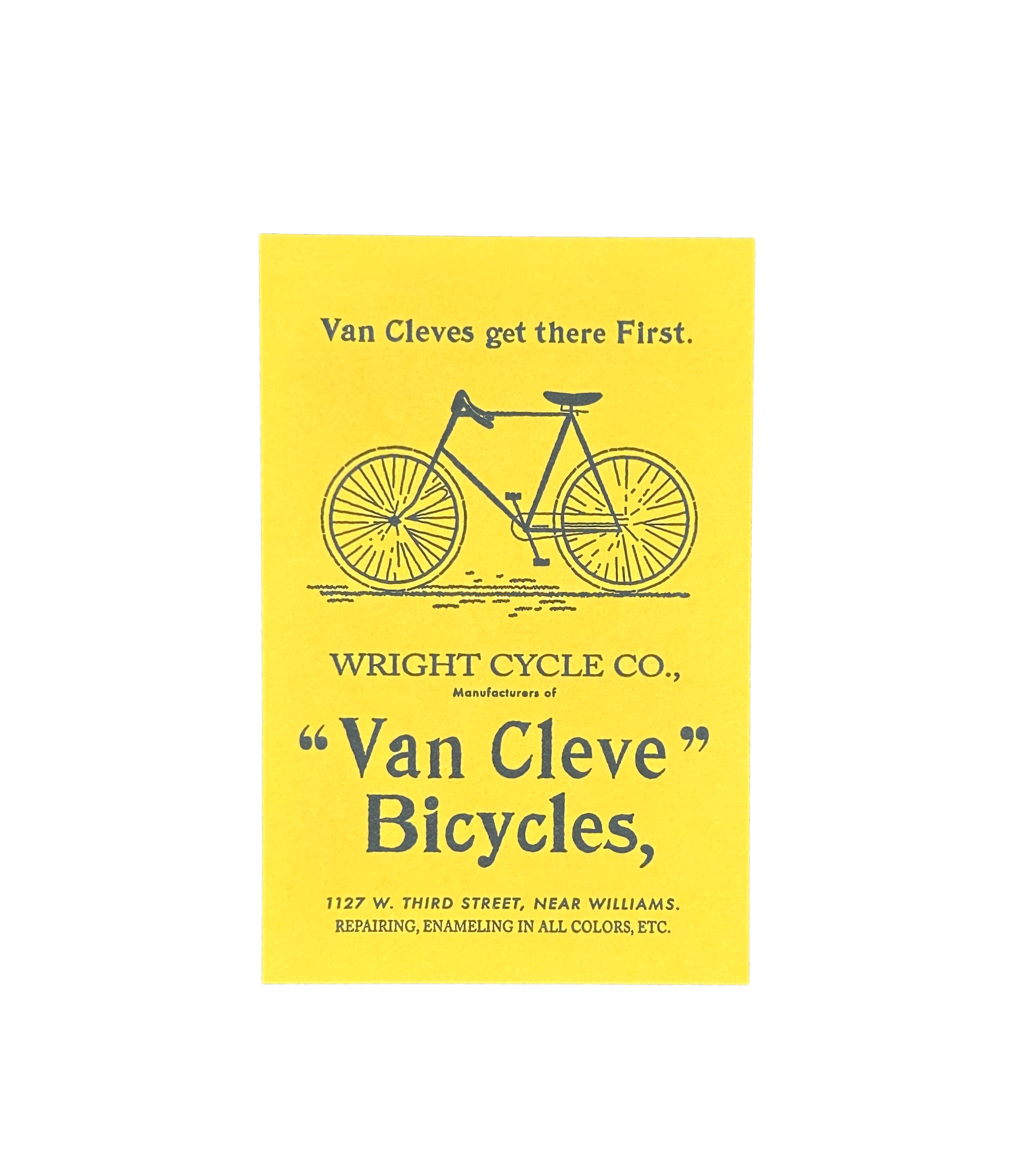 Wright Brothers Van Cleve Letterpress Postcard