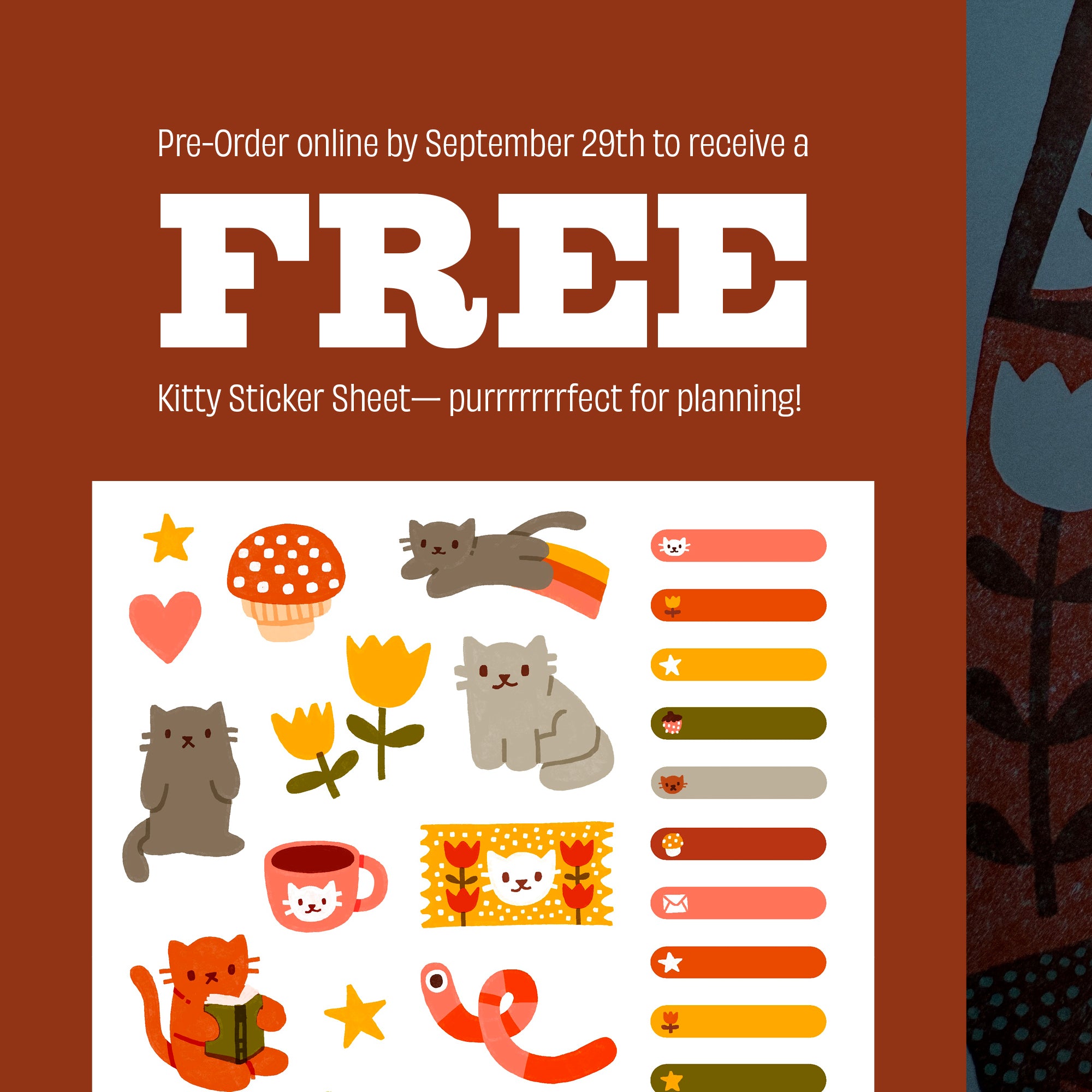 2026 Letterpress Kitty Calendar