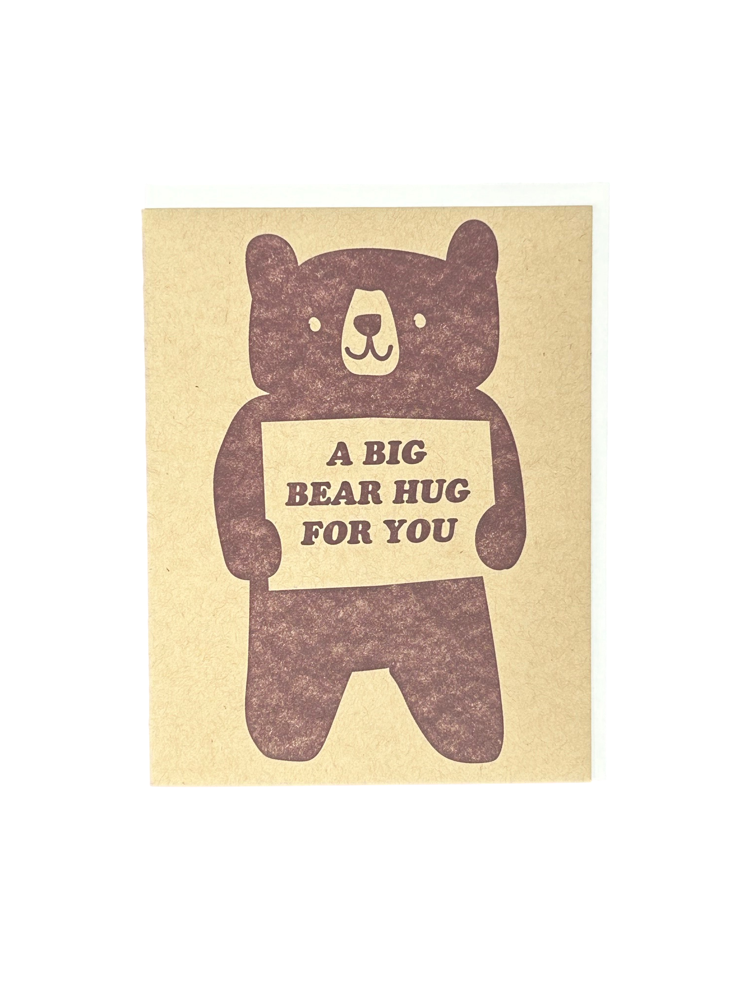 Bear Hug Letterpress Card