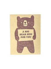 Bear Hug Letterpress Card