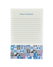 Grid Pattern Lined Personalized Notepad