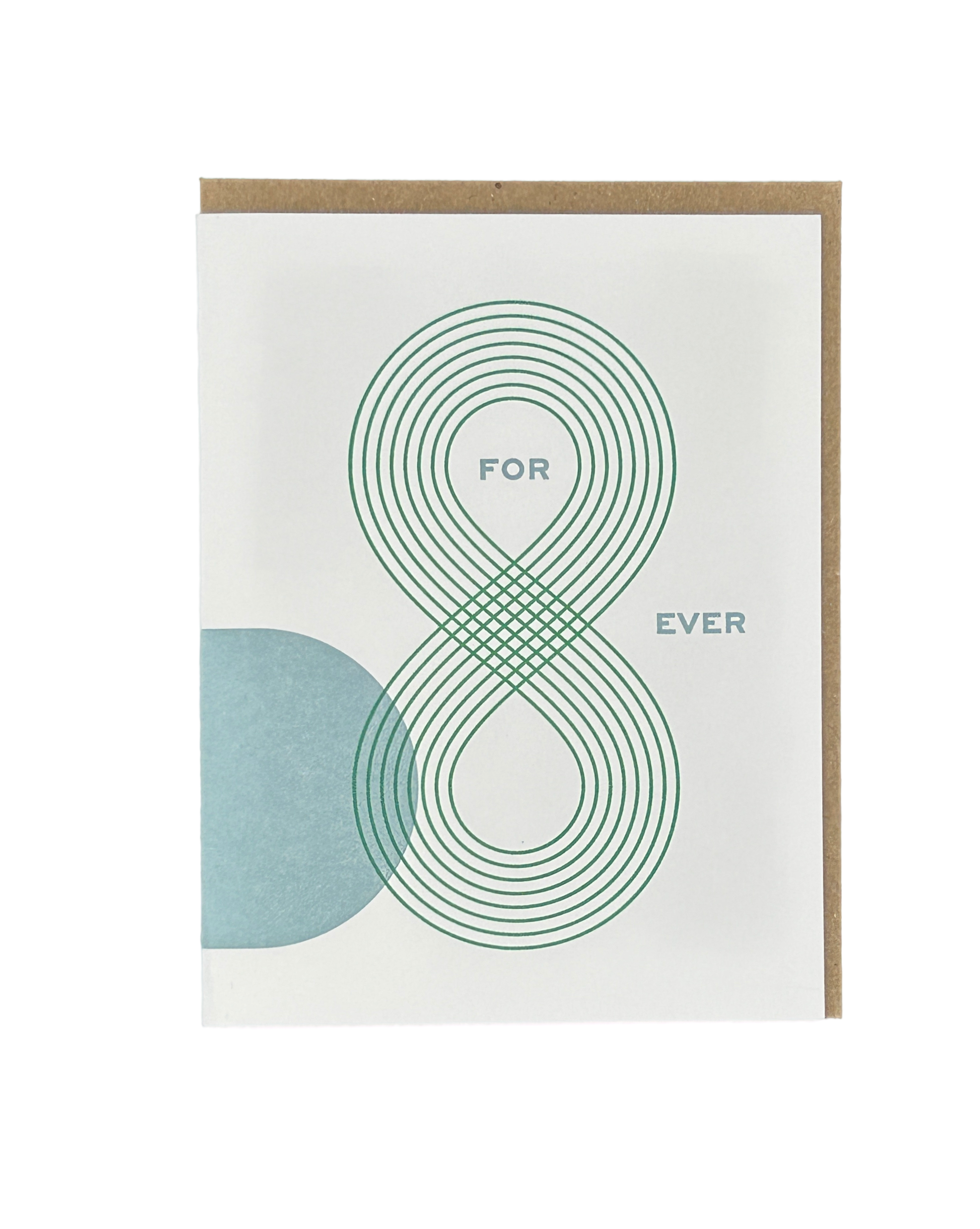 For Ever Line Infinity Letterpress Card