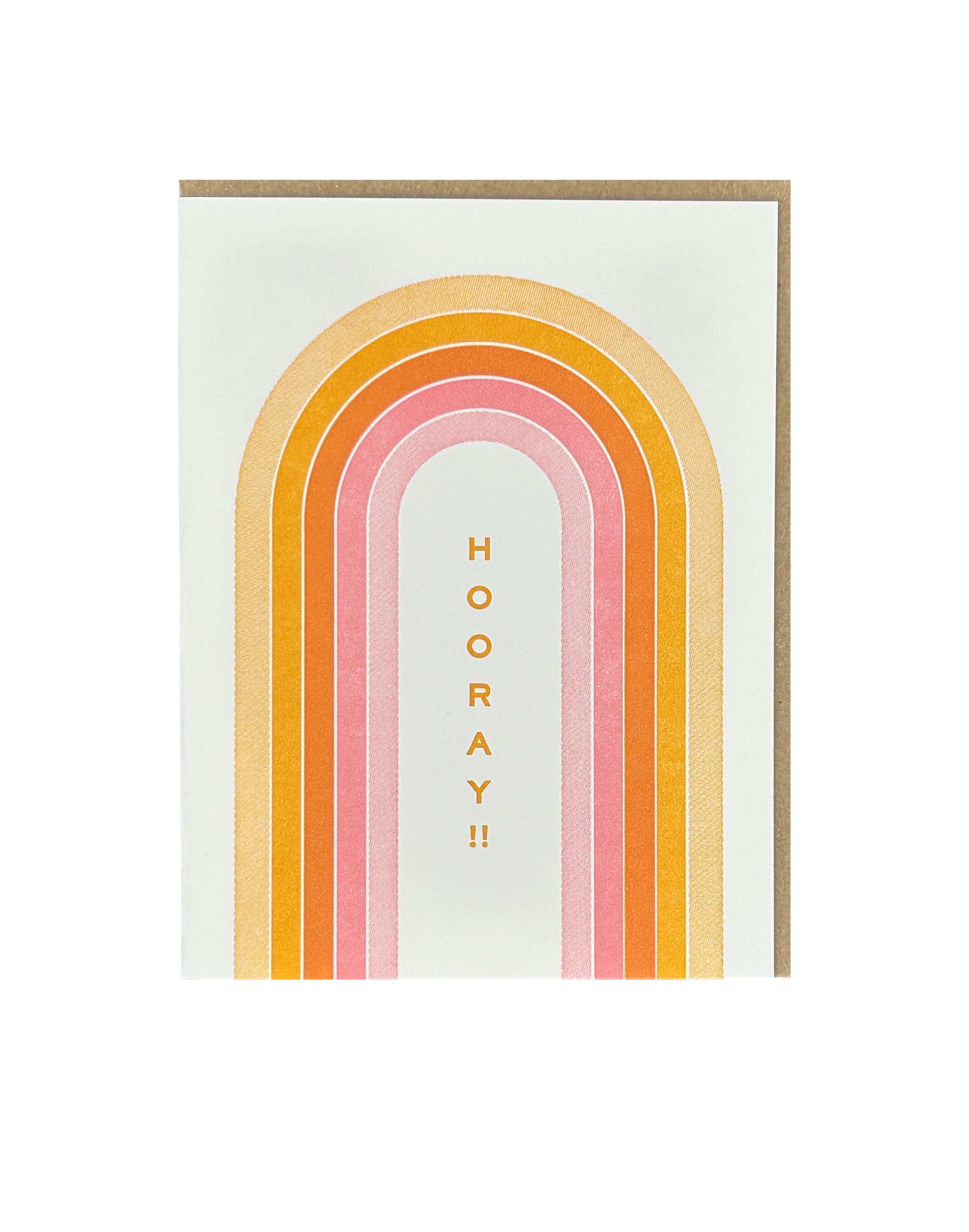 Hooray!! Letterpress Card