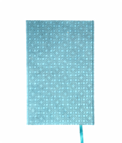 Blue Letterpress Handmade Hard Cover Journal With Lined Pages