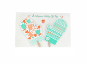 Suzy Ultman Mittens Letterpress Gift Tags (set of 8)