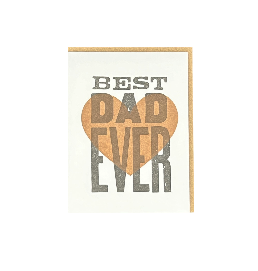 Best Dad Ever Letterpress Card