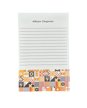 Grid Pattern Lined Personalized Notepad