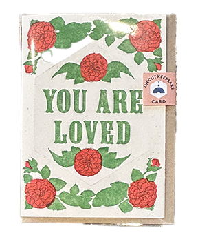 You Are Loved Diecut Keepsake Letterpress Card