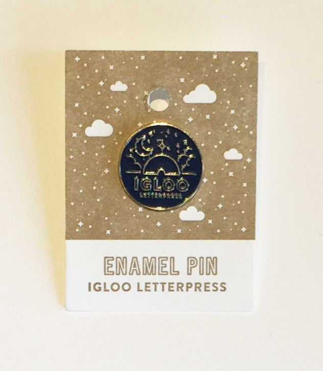 Igloo Letterpress Logo Enamel Pin