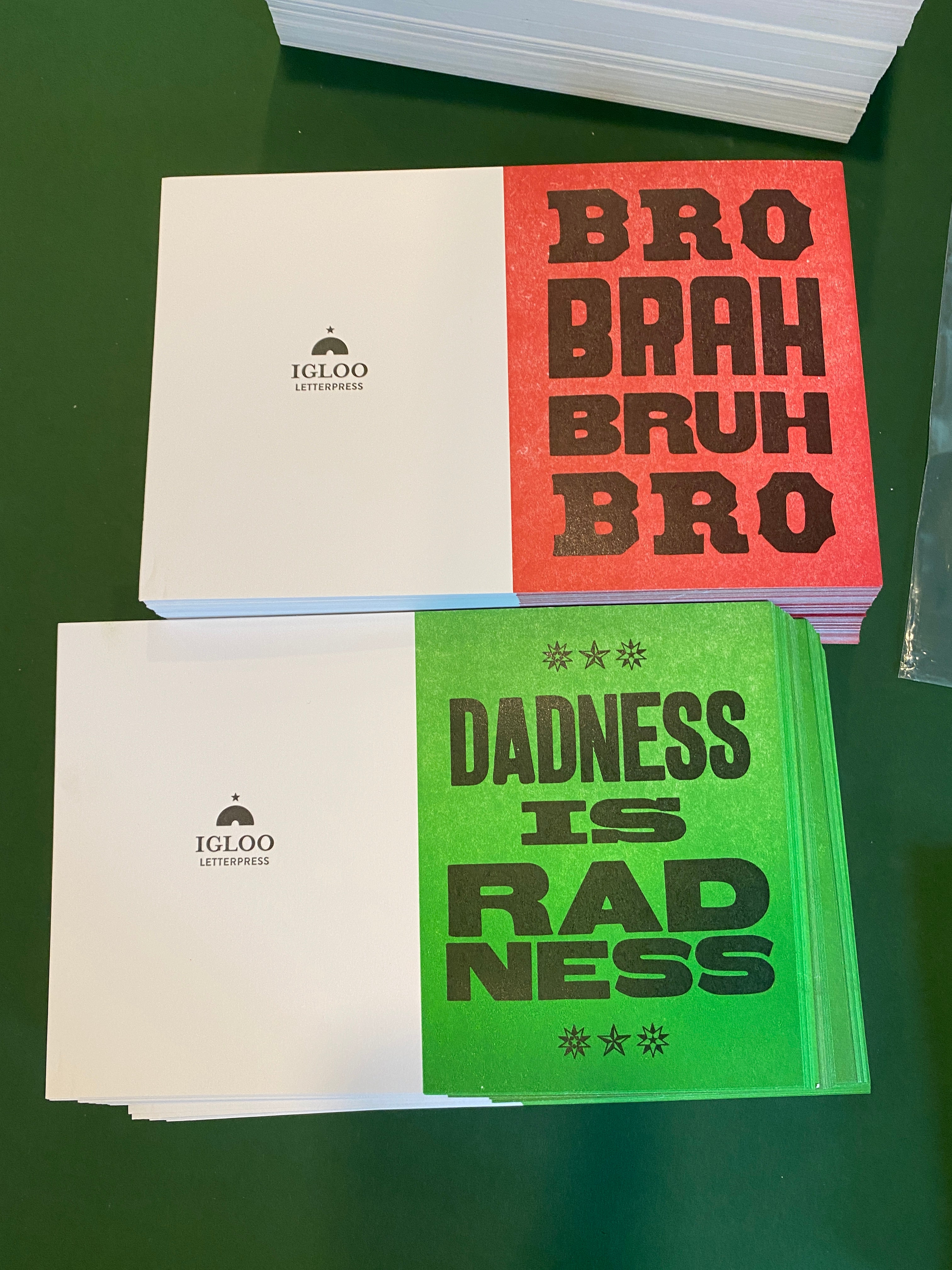 Bro Brah Bruh Bro Letterpress Card