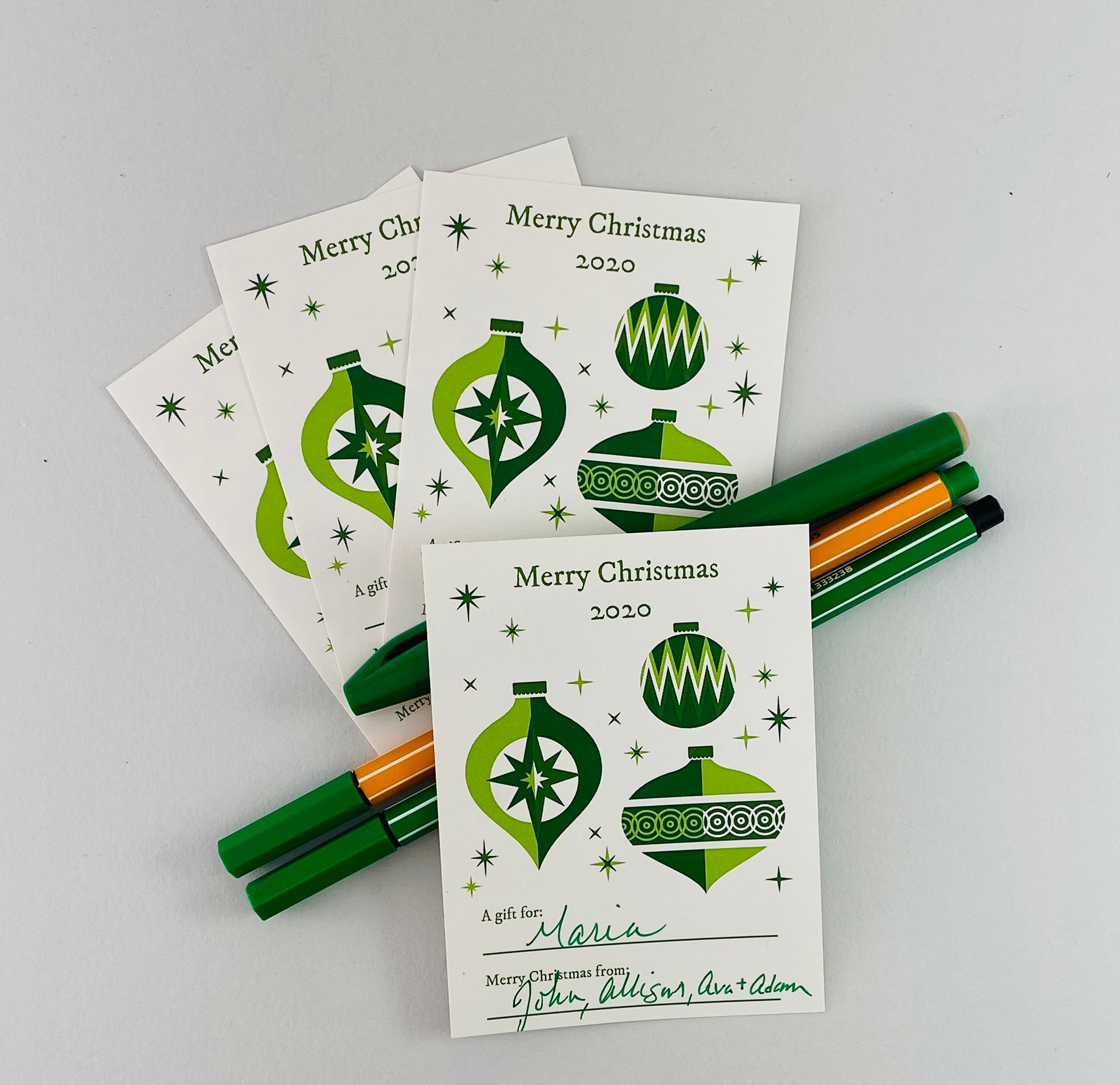 Merry Christmas Bookplate (set of 4)