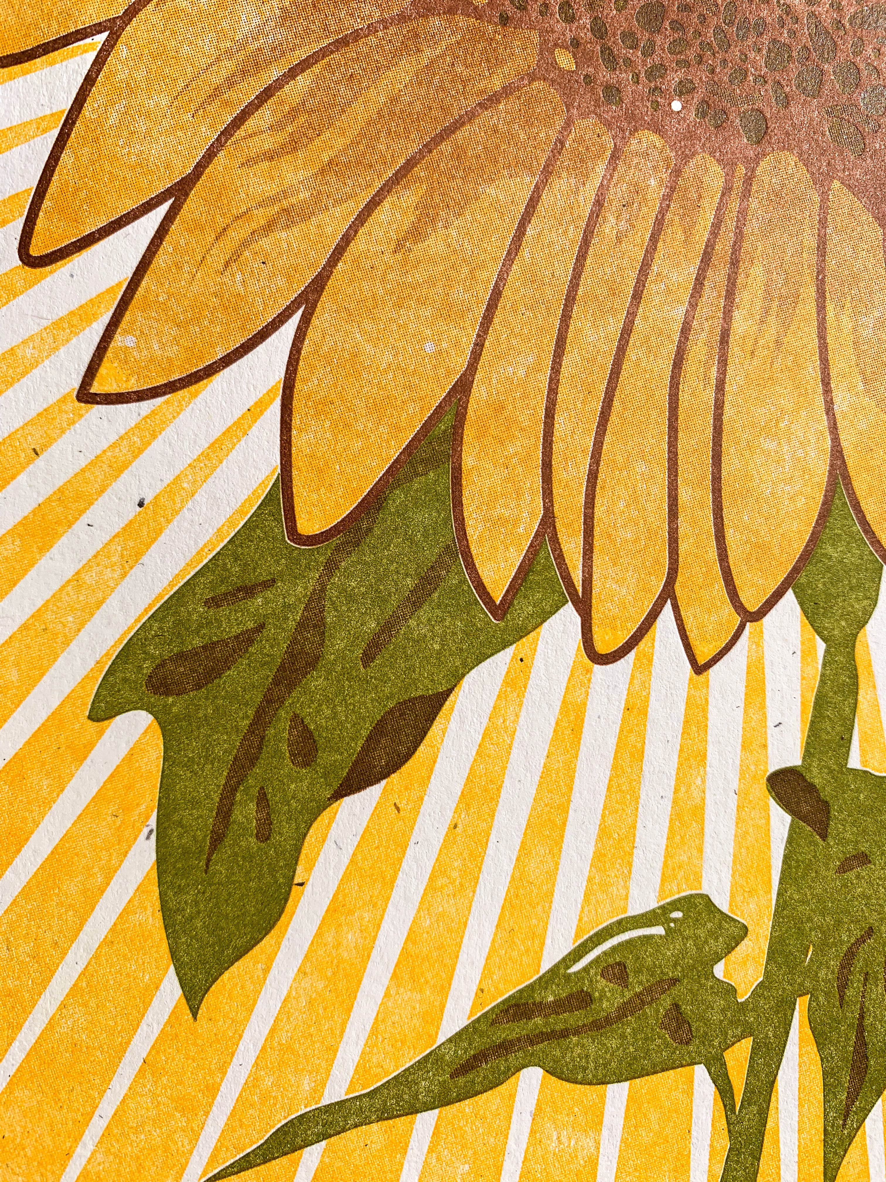 Sunflower Farmers Market Letterpress Poster