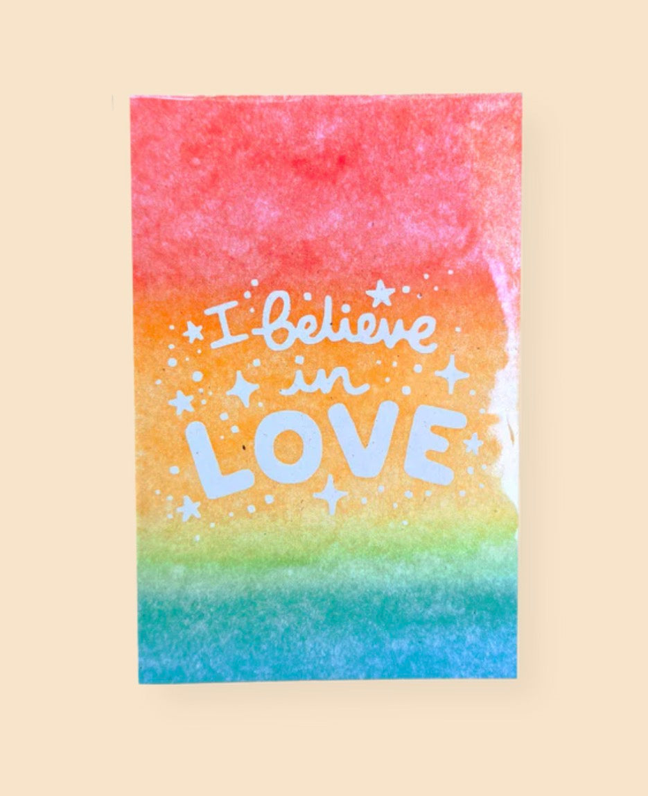 Believe in Love Rainbow Pocket Notebook