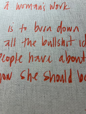 A Woman's Work Letterpress Broadside by Amy Turn Sharp
