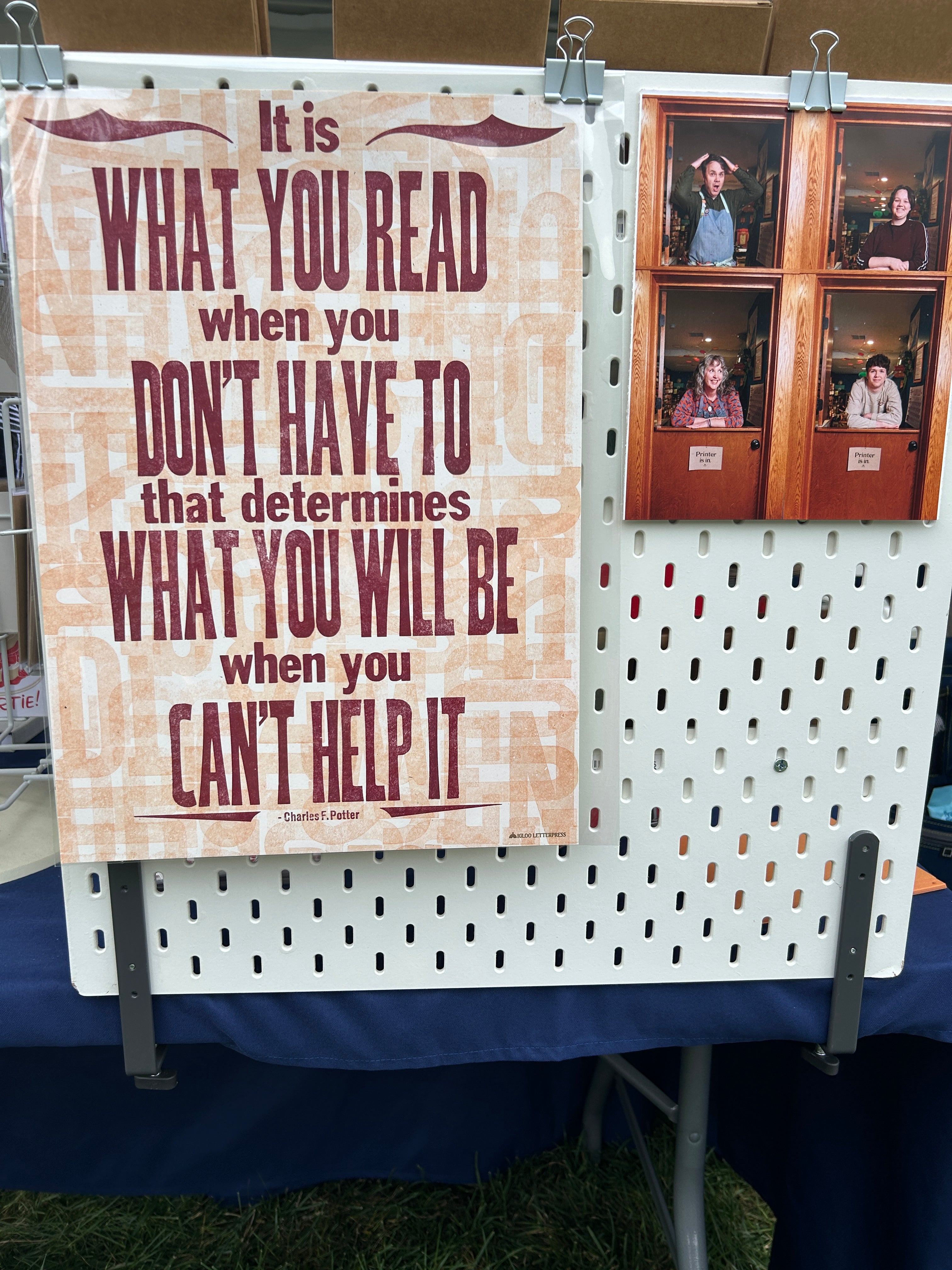 What You Read Letterpress Print by Charles Potter