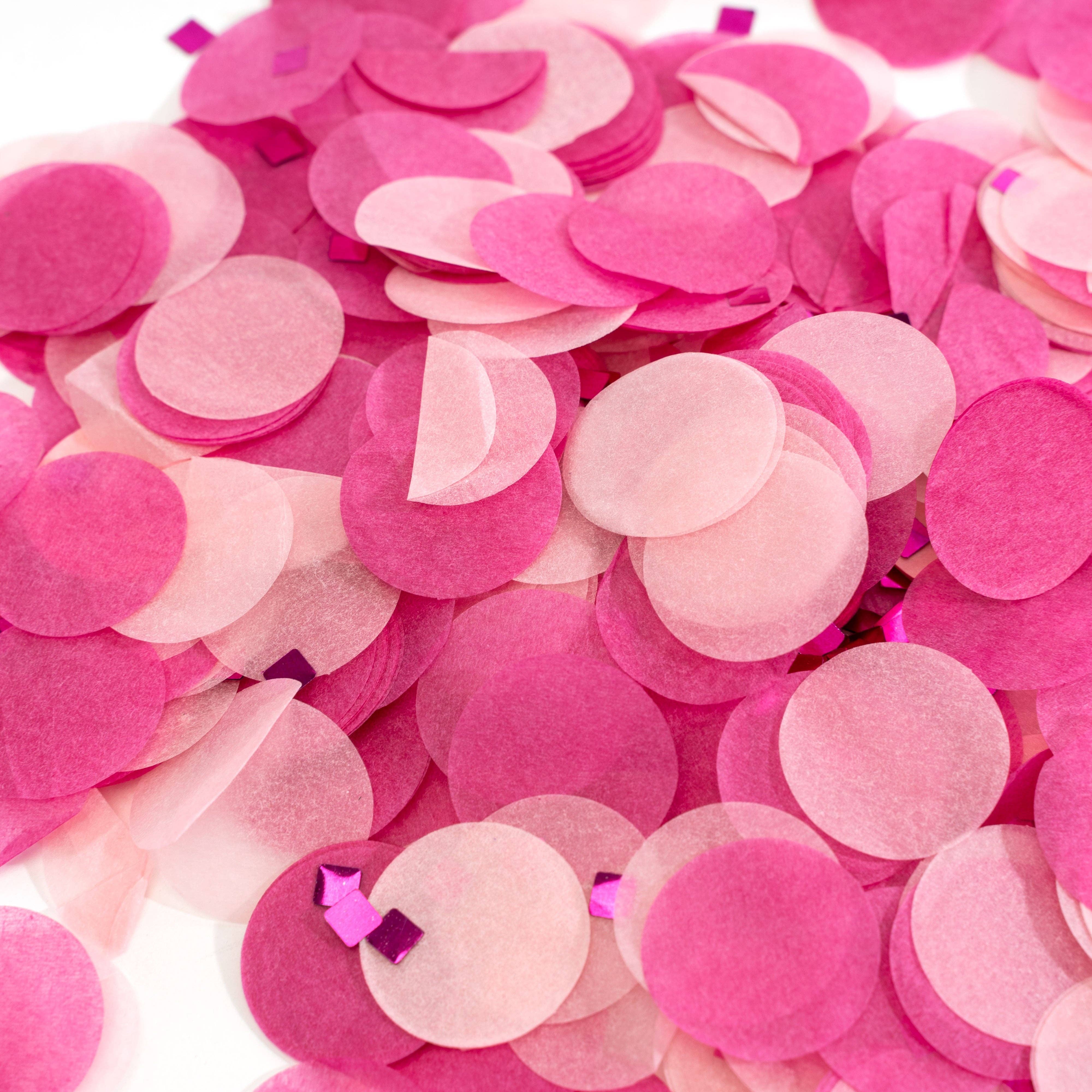 Portofino International Trading, USA - Tissue and Foil Confetti Mix - Pink: Pink