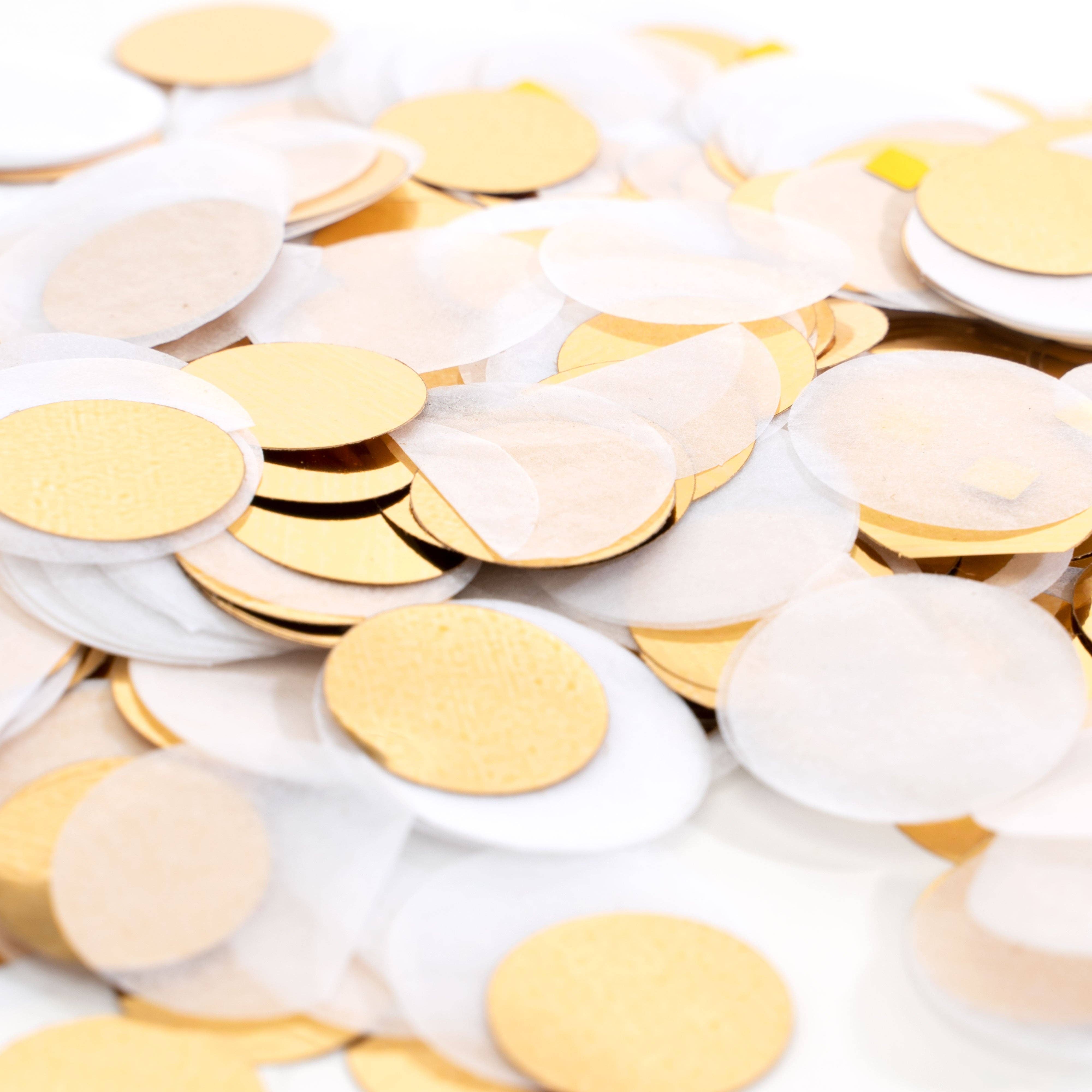 Portofino International Trading, USA - Tissue and Foil Confetti Mix - Gold: Gold
