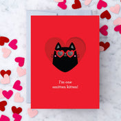 Design With Heart - LV69 - Smitten Kitten Valentine's Day Greeting Card