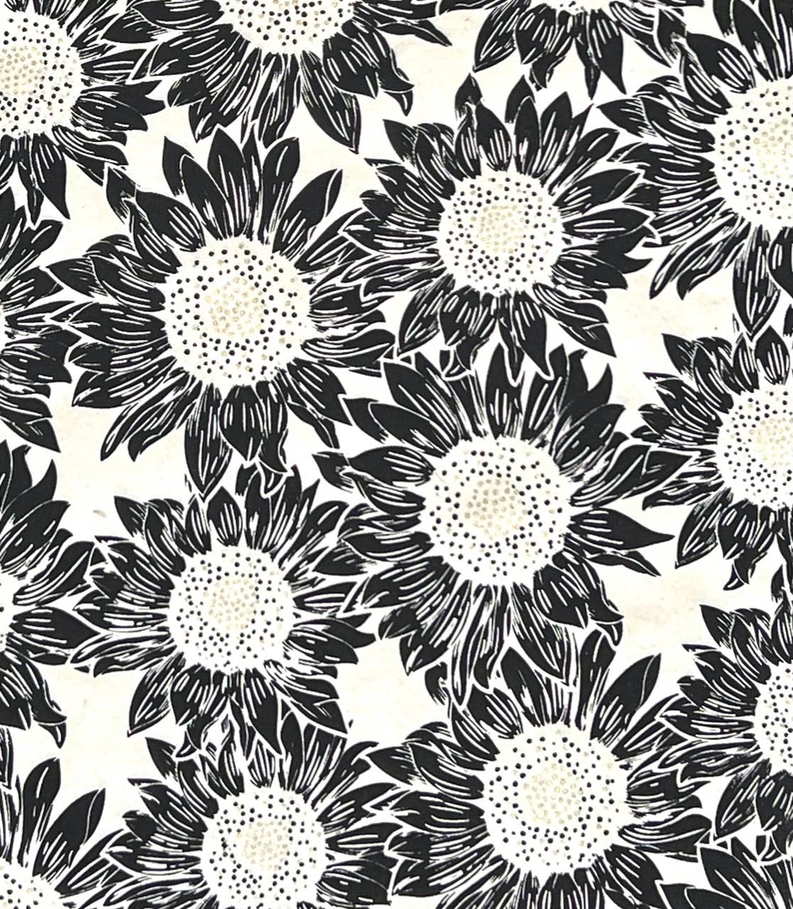 Giftsland - Sunflower, black gold on cream