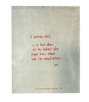 A Woman's Work Letterpress Broadside by Amy Turn Sharp