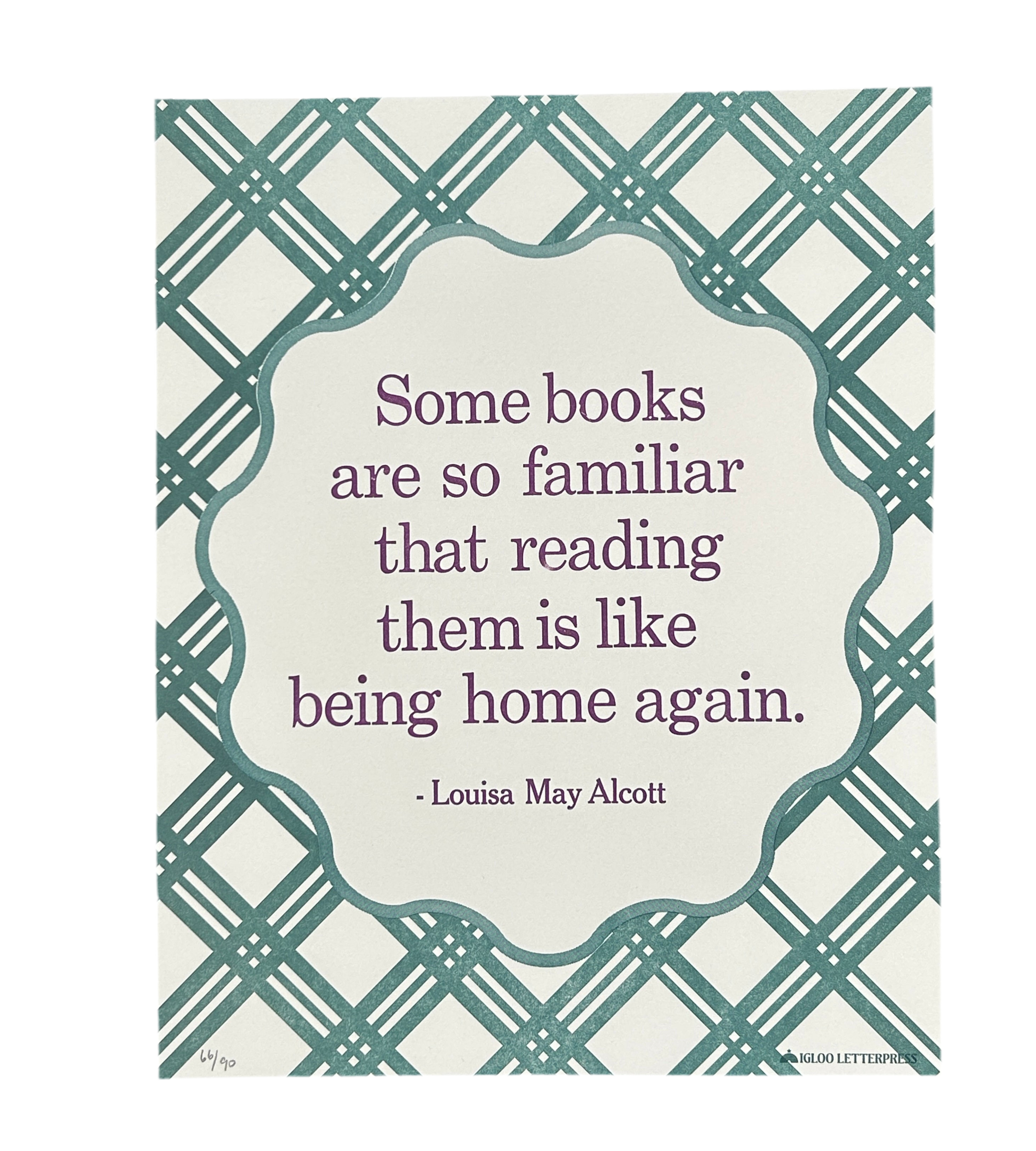 Some Books Letterpress Broadside Louisa May Alcott