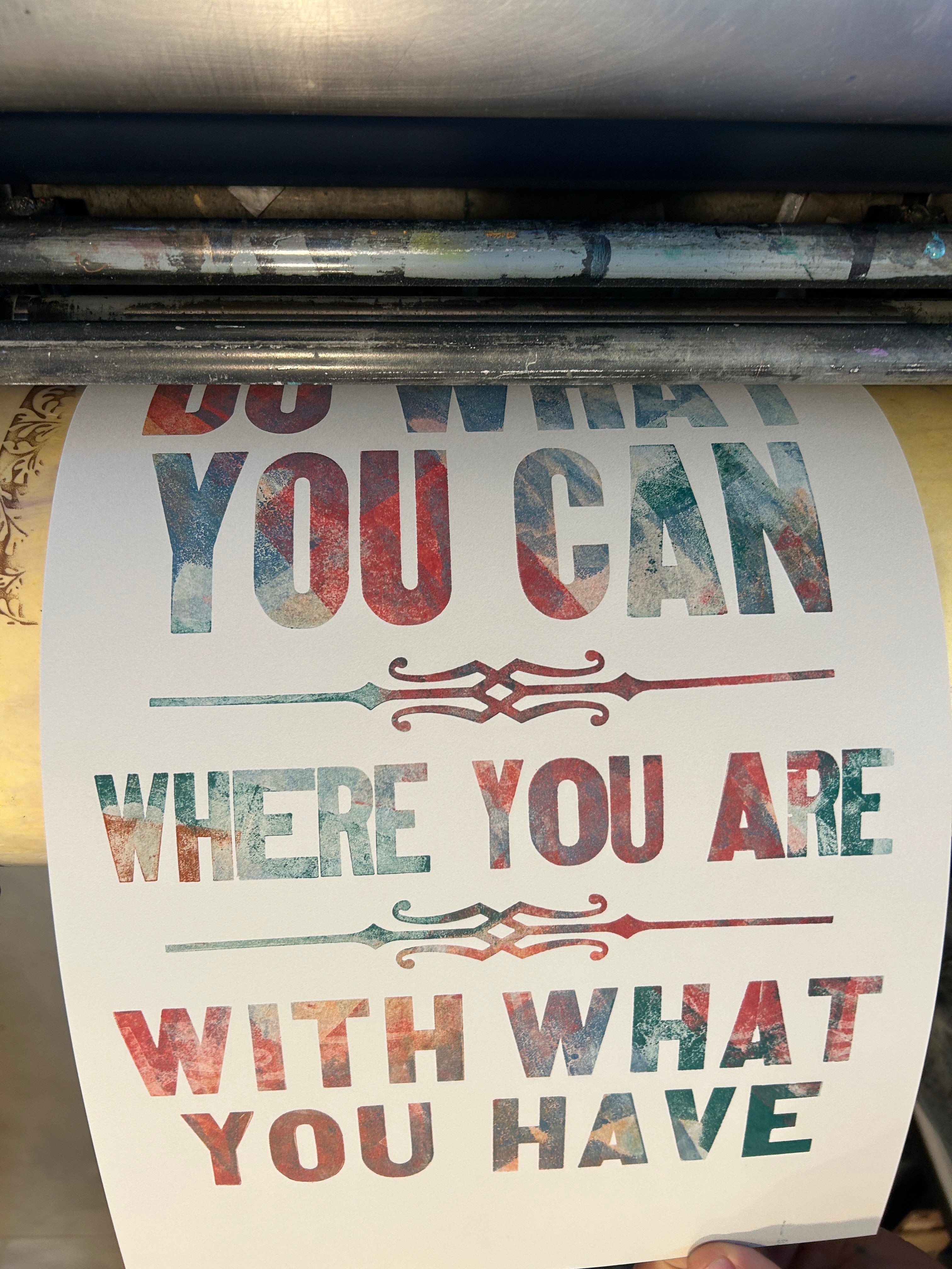 Do What You Can Letterpress Print
