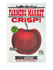 Apple Farmers Market Letterpress Poster