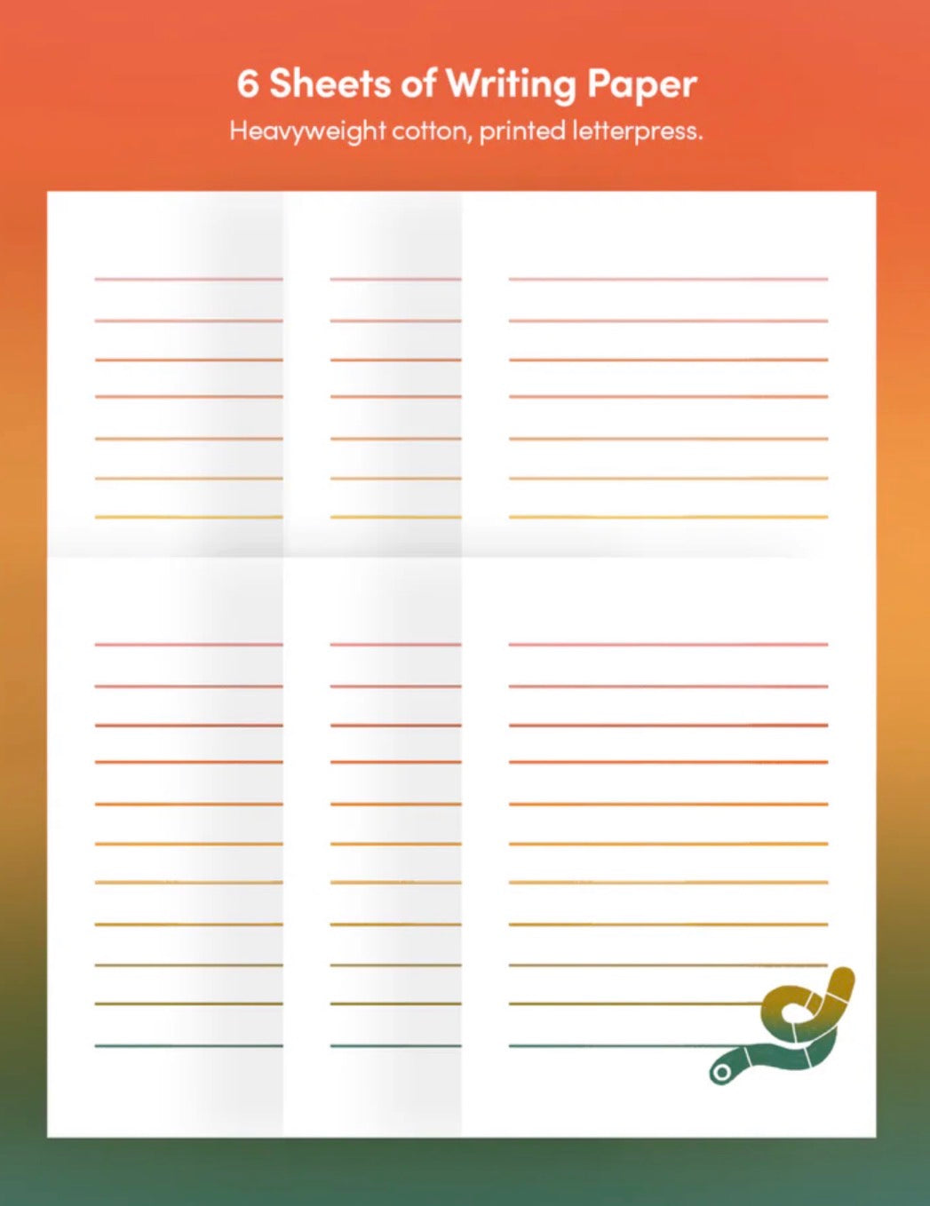 Rainbow Worm Letter Writing Kit