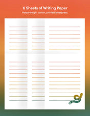 Rainbow Worm Letter Writing Kit