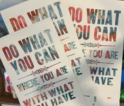 Do What You Can Letterpress Print