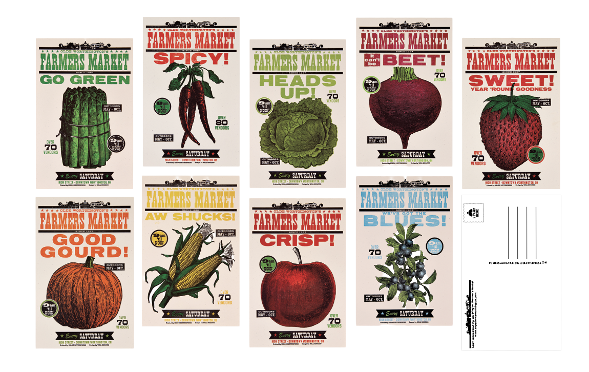 Farmer's Market Postcard Set