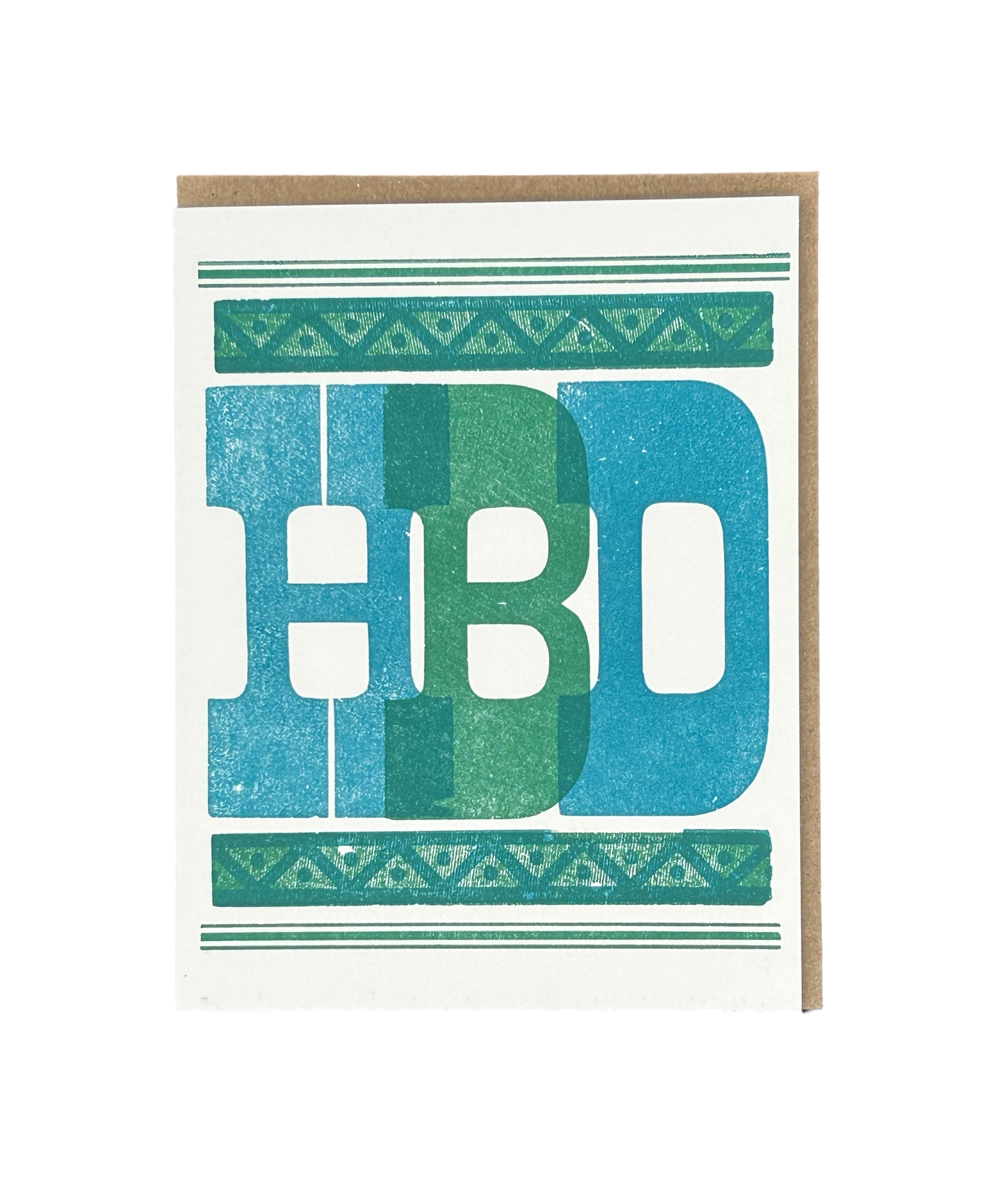 HBD Letterpress Wood Type Card