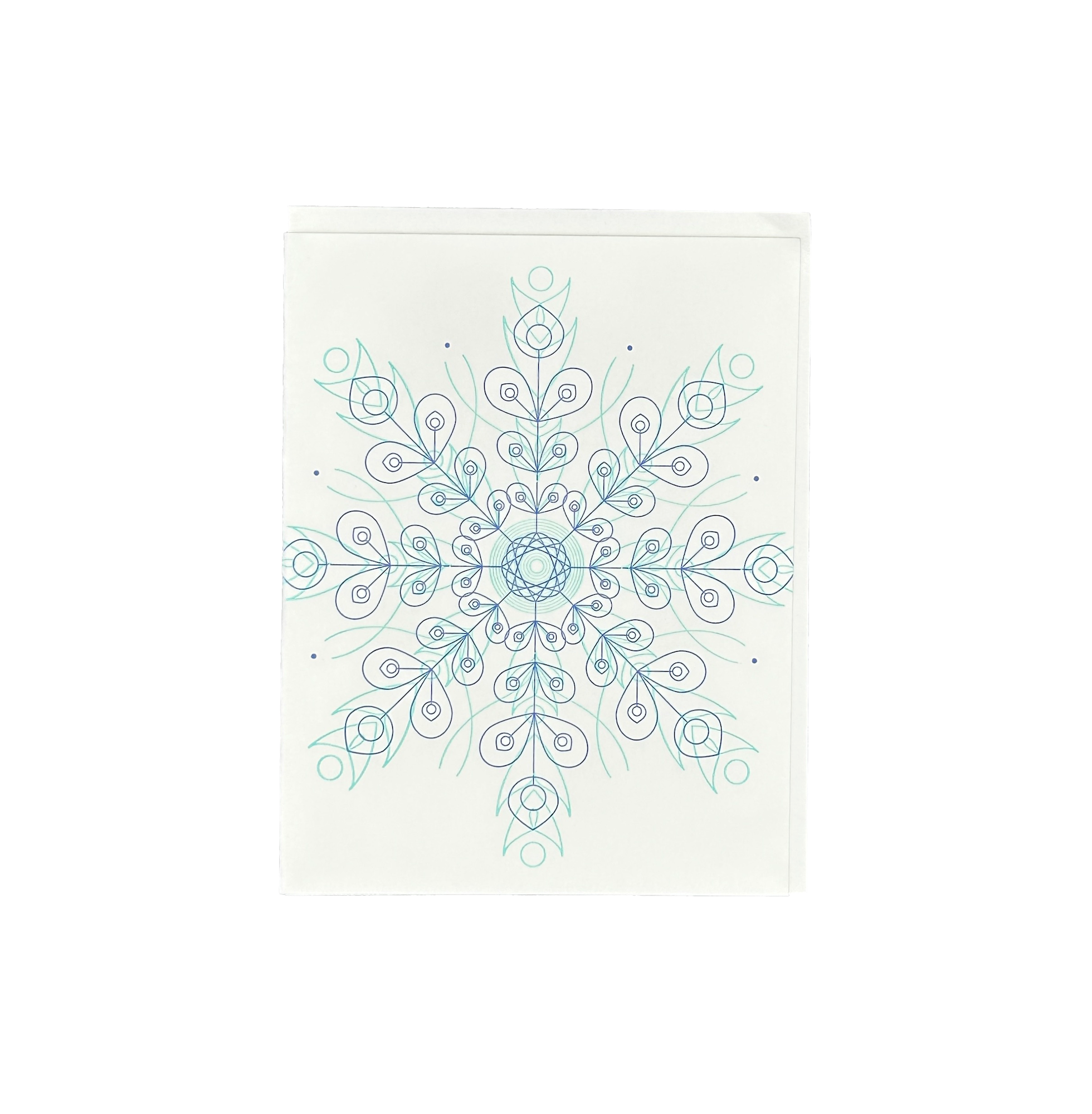 Modern Snowflake Letterpress Card