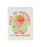 Party On Shortcake Strawberry Letterpress Card