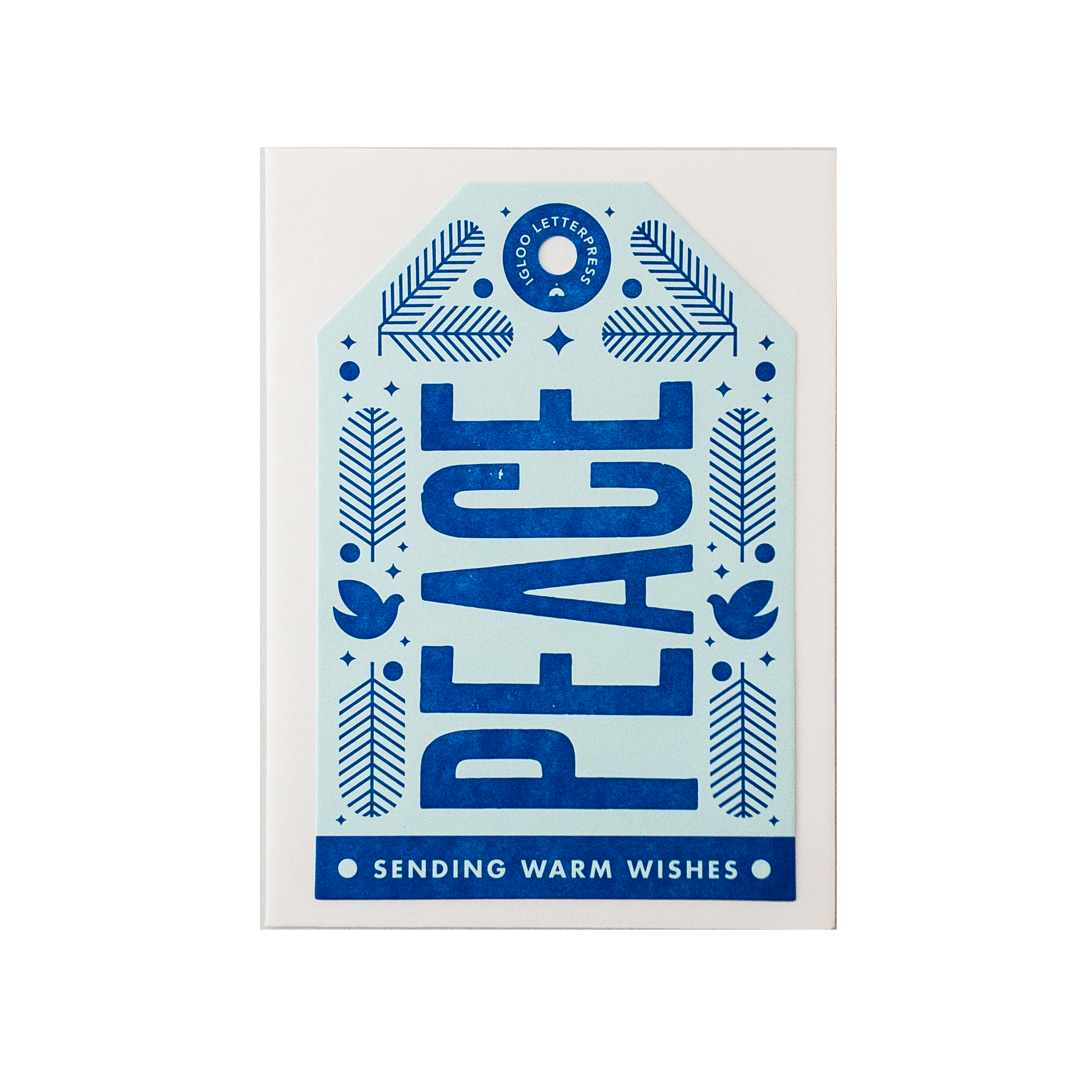 Peace Tag Letterpress Card – Igloo Letterpress