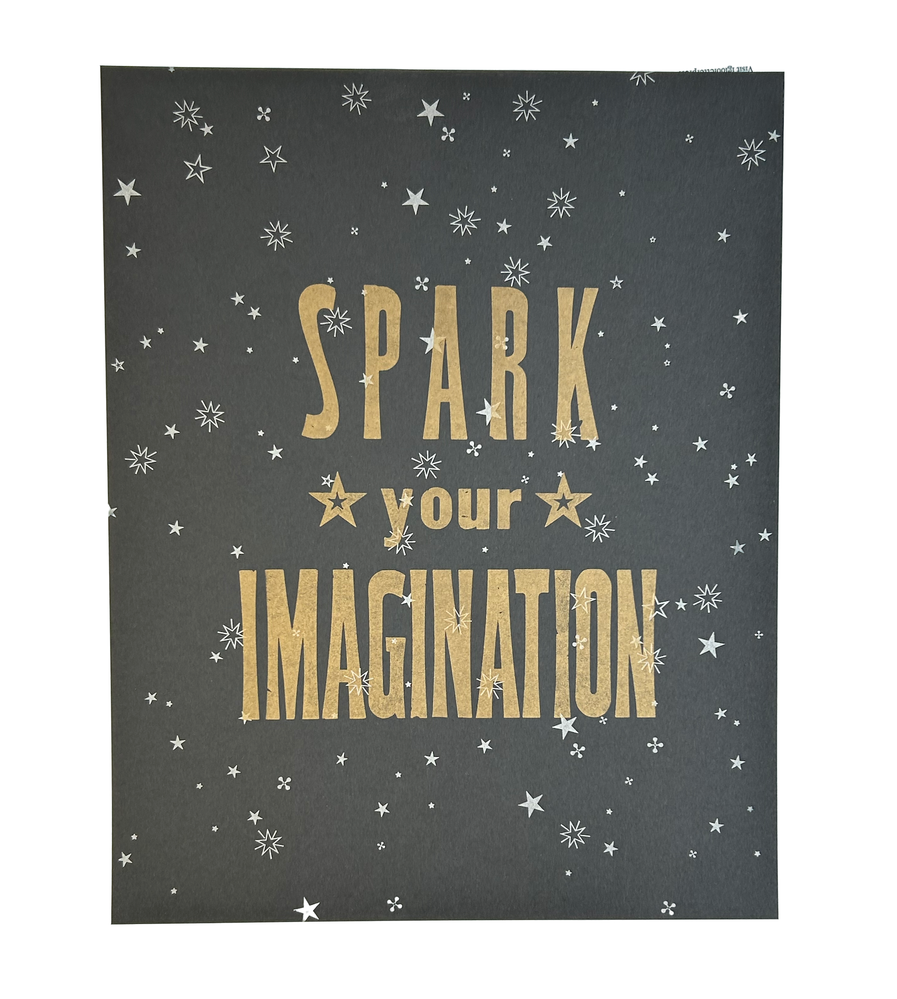 Spark Your Imagination Letterpress Poster