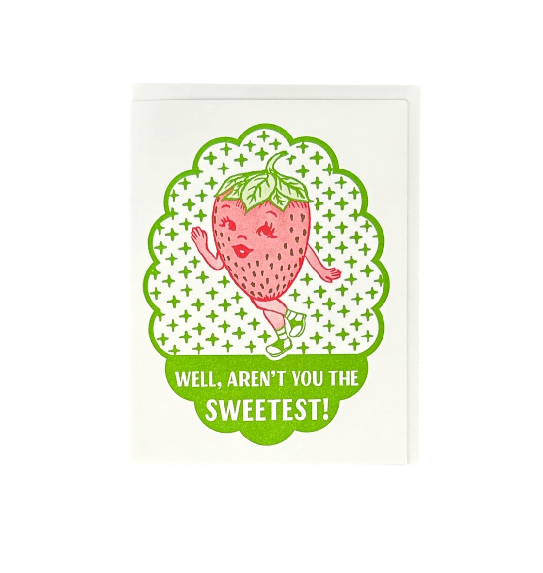 Sweetest Strawberry Letterpress Card