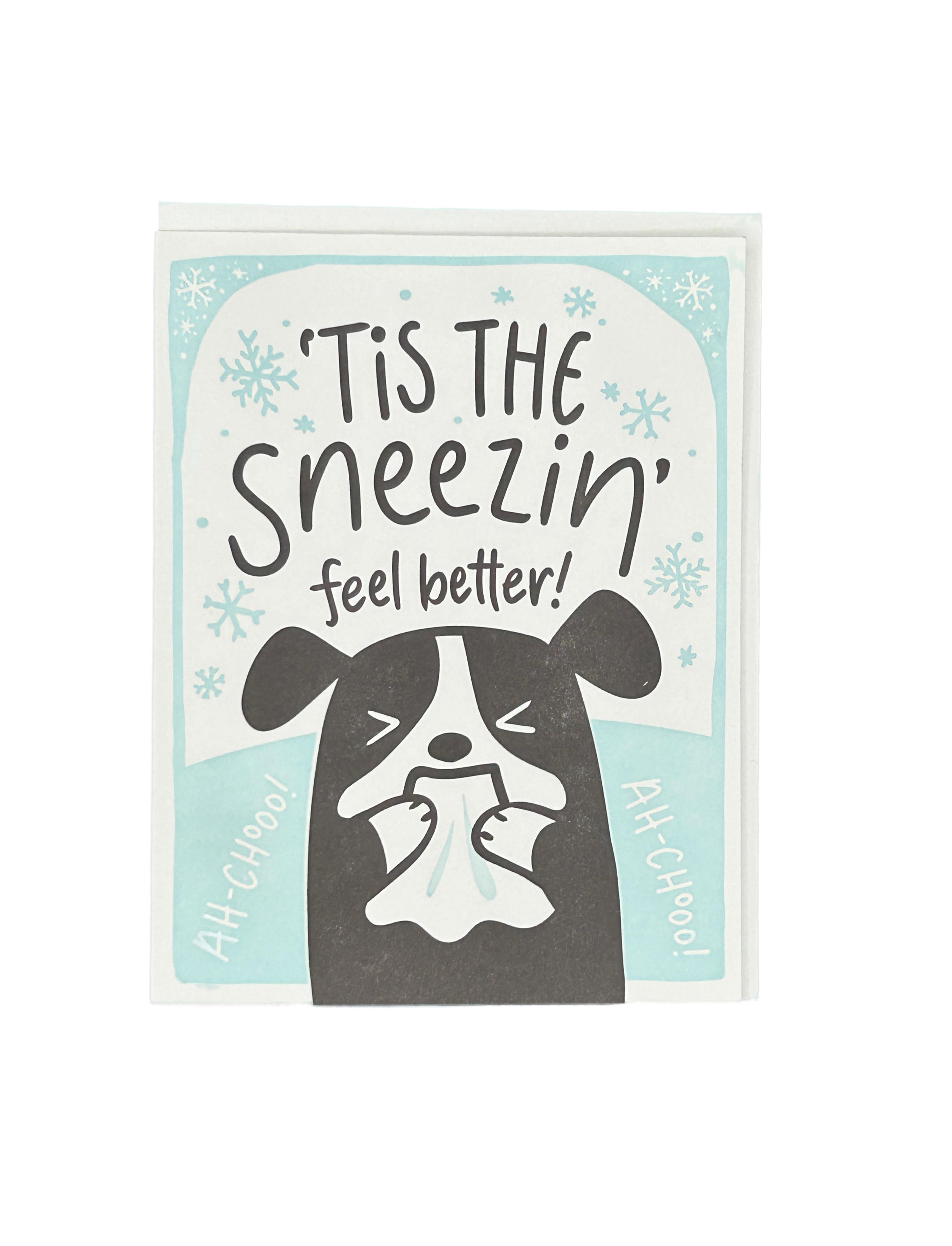 Tis the Sneezin' Letterpress Card
