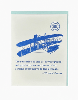 Perfect Peace Quote Wright Brothers Letterpress Greeting Card