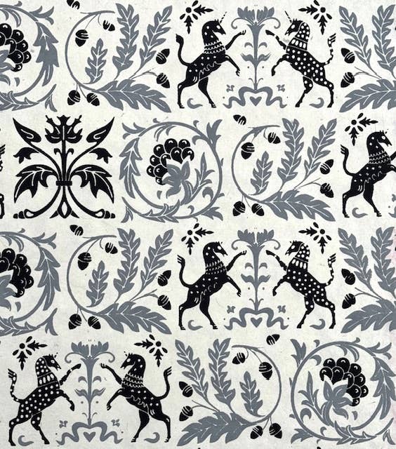 Giftsland - 20x30 Unicorn silk screen paper: Red