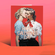 offensivedelightful - GALENTINE KISS! valentine lgbtq card