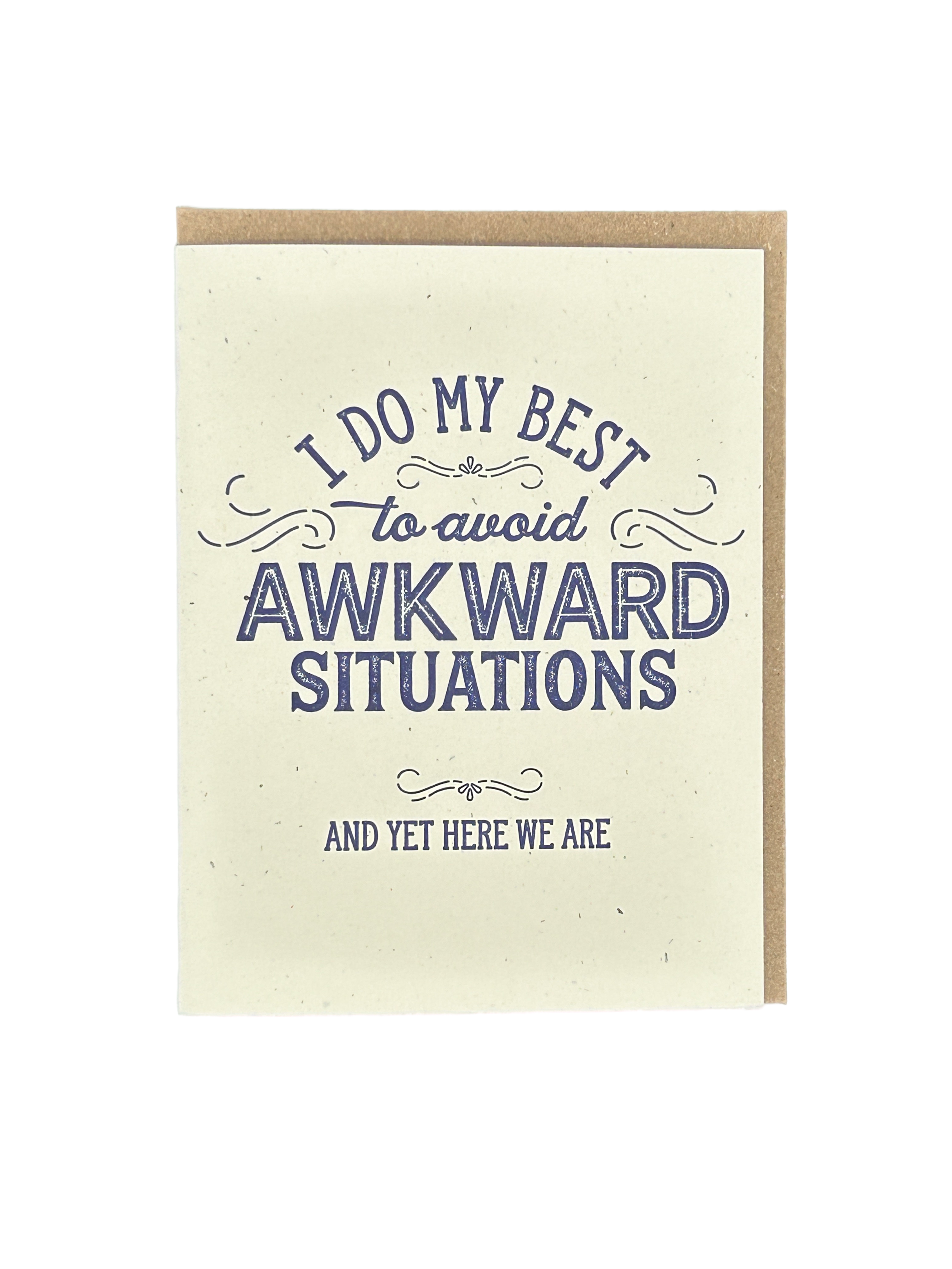 Awkward Situations Letterpress Card