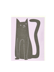 Black Cat Letterpress Card