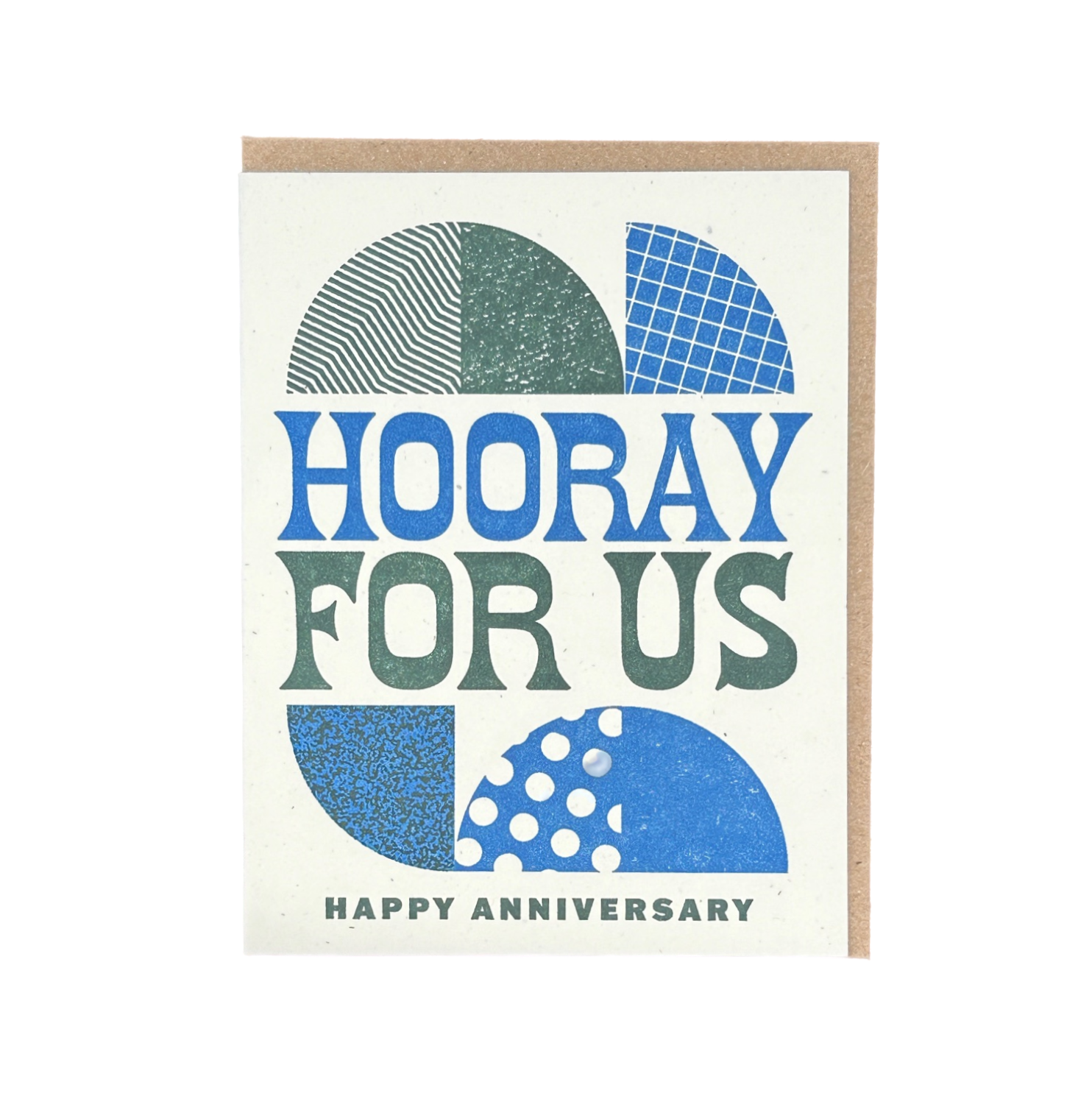 Hooray for Us Anniversary Letterpress Card