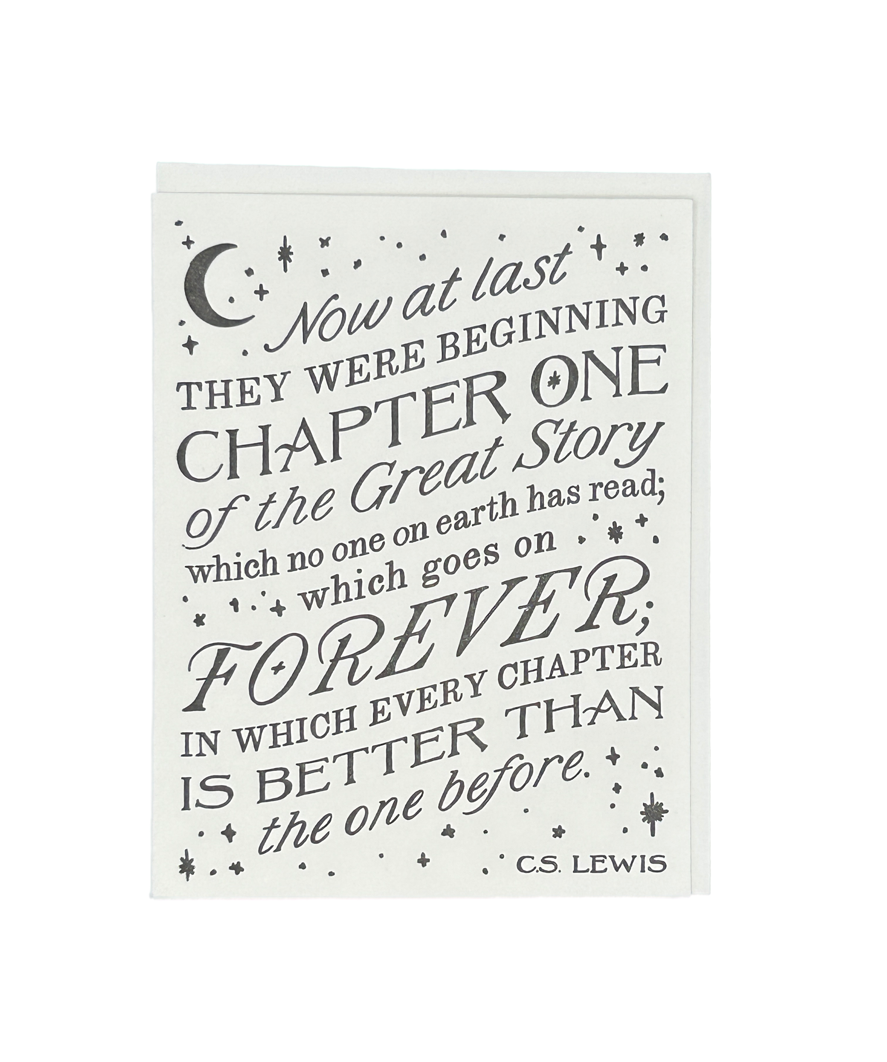 C. S. Lewis Congratulations Letterpress Card – Igloo Letterpress